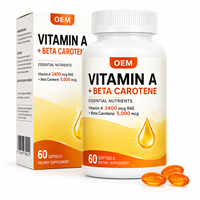 Gélules de Vitamine A et Bêta-Carotène à Marque Blanche OEM ODM – Formule Personnalisée à Base d'Huile, Fabrication, Conception d'Étiquettes et Options d'Emballage