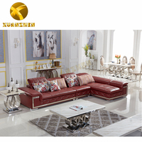 Meubles de salon USA, table basse moderne en marbre, petite table d'appoint de luxe, table centrale en acier inoxydable pour salon, villa