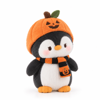 Peluches Adorables de Pingouin d'Halloween, Jouets en Peluche Personnalisés en Gros, Peluche Pingouin avec Chapeau Citrouille