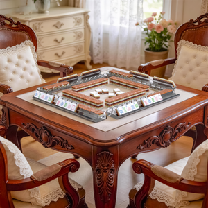 Set Mahjong Americano Pronto per la Spedizione, 160 Tessere Pesanti con Quattro Supporti in Acrilico, Ideale come Regalo per le Feste - Product Image 5