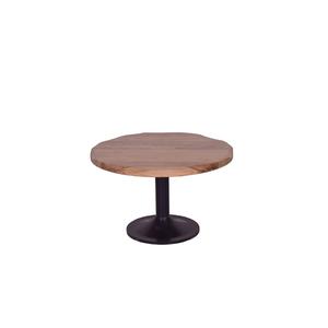 Modern <b>Round</b> Wood <b>Coffee</b> <b>Table</b> With <b>Black</b> Metal Base Handmade Minimalist Living Room Furniture - Product Image 6
