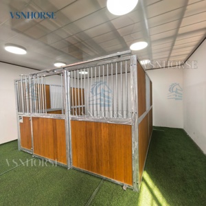 Façades de stalles d'écuries préfabriquées abordables avec porte coulissante Pratique Fenêtre carrée Râtelier à foin Kits de stalles pour chevaux pour la ferme - Product Image 5