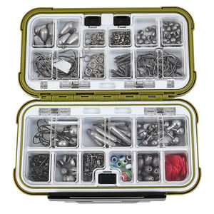 Набор рыболовных принадлежностей из 329/537 предметов: высококачественные водонепроницаемые вертлюги, крючки, бусины, грузила, коробка для снастей. Для ловли снепперов и сомов. - Product Image 5