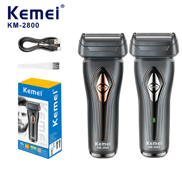 KEMEI Km-2800 600mAh Men's Electric Shaver Luxury Stainless Steel Blades Foil High Quality Brand Male Razor Wholesale Supplier