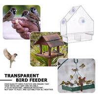 Mangeoire à oiseaux intelligente en plastique transparente, écologique, à charge manuelle, avec caméra WIFI 720P, pour l'extérieur, modèle OEM Quadrate.