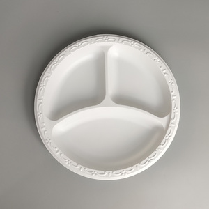 Assiettes en PP modifiées, barquettes alimentaires jetables à compartiments pour les fêtes, assiettes en PP modifiées avec séparateurs pour la restauration - Product Image 4