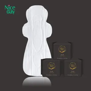 Niceday pembalut wanita, untuk penggunaan malam ultra-tipis 420mm, pembalut katun organik dalam stok