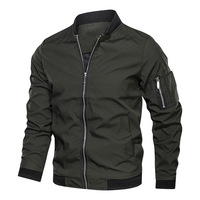 NOUVEAU Blouson Coupe-Vent Homme – Veste Bomber en Fibre de Polyester Imprimée pour Hommes – Coupe Classique