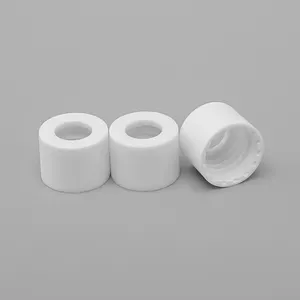 White Dumb Schraub verschluss Kunststoff deckel 18mm für ätherische Öl Tropfer Kunststoff Kreis Fabrik Make-up Lieferanten