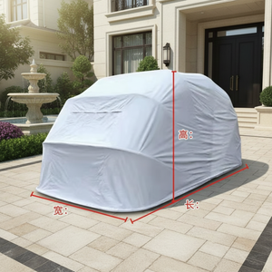 Nuevo Garaje Grande de 5.5x2.5x2.3m, Portátil, Impermeable, Duradero, Techo Arqueado Moderno y Sencillo, Cobertizo para Estacionamiento de Autos, Plegable Semiautomático - Product Image 1