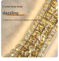 Lampu Dinding Kristal LED Jam Pasir Emas Mewah Modern Untuk Hotel Villa Koridor Dinding Latar Belakang Pencahayaan Dekoratif