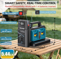Convertisseur de courant à onde sinusoïdale pure 500W pour batterie Makita 18V, 4 ports DC 18V vers prises AC 230V, chargeur de voiture