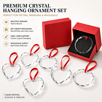 Adorno de Cristal de Borosilicato Ecológico Personalizado con Foto, Decoración Colgante Conmemorativa de Navidad, Venta al Por Mayor