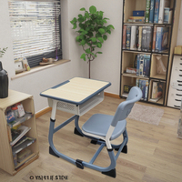 Ensemble d'école primaire unique personnalisé bureau et chaise d'étudiant pour salle à manger chambre salon-mobilier scolaire