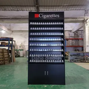Cigarette Cabinet Stand Display Packs Wine Tobacco Display Showcase Store Cigarettes Display Rack With Led Light