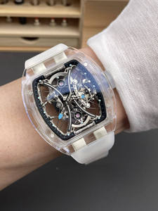 Montre haut de gamme 2026, boîtier transparent en cristal blanc, mouvement mécanique automatique, étanche, pour homme - Product Image 3