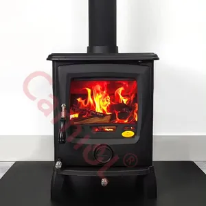 indoor wood stove heating modern wood-burning fireplace cast iron burning stove