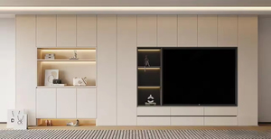 Tavolino TV Moderno e Lussuoso con Mobile Basso Leggero Personalizzato e Comodino con Armadietto per Camera da Letto Verniciato - Product Image 6