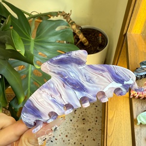 Nouvelle Pince à <span class=keywords><strong>Cheveux</strong></span> Faite Main en Acétate Style Emijay, Simple, Élégante, Tendance, Accessoire <span class=keywords><strong>Cheveux</strong></span> pour Filles, Style Requin, Doux et Cool - Product Image 3