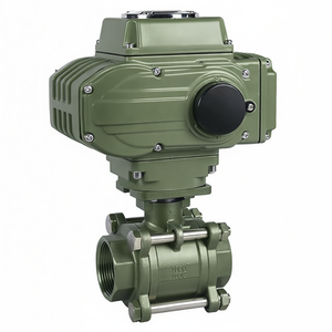 Vannes de régulation COVNA motorisées DN25 1 pouce en acier inoxydable, trois pièces, vanne à bille électrique filetée, moteur AC220V, vanne à bille - Product Image 1