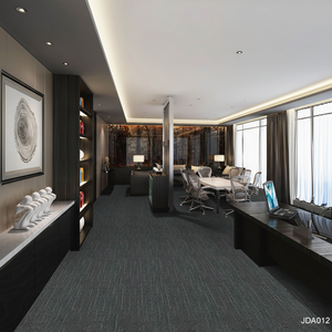 กระเบื้องพรมปูพื้นขนสัตว์แบบโมเดิร์นเคลือบพีวีซี ซักล้างได้และป้องกันแบคทีเรีย สำหรับใช้ในสำนักงานและที่บ้าน - Product Image 1