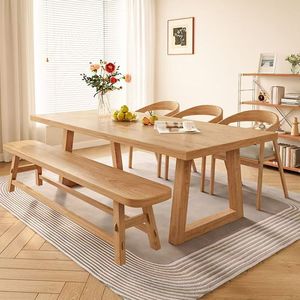 Log Wind All Solid Wood Dining Table <strong>Pine</strong> Household Small-sized Dining Table <strong>Desk</strong> Integrated Living Assembled - Product Image 4