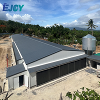 Bâtiment d'élevage avicole modulaire préfabriqué en acier pour poulets de chair, pondeuses et reproducteurs