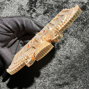 Kalung liontin berlian kustom pria, perhiasan Hip Hop mewah, liontin Nama Berlian 9K-18K, warna kuning Solid, Kalung Lab emas dewasa, hadiah sertifikat IGI - Product Image 4