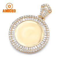 Pendentifs photo Hip Hop VVS Iced Out Moissanite Diamant, pendentif personnalisé avec photo, bijoux pour femmes, hommes, rappeurs