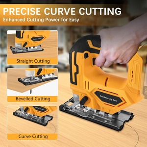 20V Multifuncional Handheld Corte Serra Pequena Carpintaria Elétrica Lithium-Ion Curve Saw Bateria-Powered sem fio Jig Saw