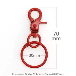 Оптовая продажа, эмалированная застежка, крючок, яркая металлическая лакированная пружинная пряжка, крючок для сумки, брелки - Product Image 6