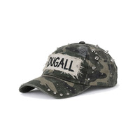 Cappellini da Baseball Oxford Vintage Camouflage a Pois con Rivetti Affusolati Stile Street Personalizzabili Ricamati Accattivanti - Ingrosso Fabbrica