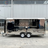 Food Truck Bar, Chariot à Hot-dogs, Camions de Restauration Mobiles, Bar Mobile, Cuisine, Camions de Glaces, Remorque de Restauration Commerciale avec Cuisine Complète