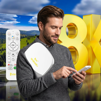 TV98 ATV MAX IPTV STB Décodeur WIFI double bande 8K Android 12 Lecteur de streaming OTT intégré