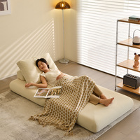Canapé-lit modulaire de style moderne et luxueux, pliable en deux, pour appartement, fauteuil de salon en fausse fourrure d'agneau, modulable et confortable