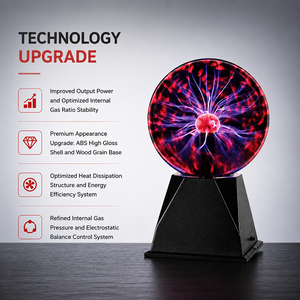 Bola de Plasma Interactiva de Diseño Seguro, Lámpara de Plasma Eléctrica de Vidrio para Proyectos Educativos y Ferias Científicas - Product Image 3