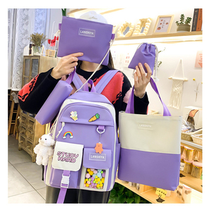Schoolbag Korean Cute Five-Piece Student <b>Backpack</b> <b>Large</b> Capacity Mori <b>Backpack</b> One Piece Dropshipping - Product Image 6