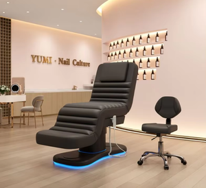 Lettino da Massaggio Elettrico Curvo di Lusso a 3 Motori per Estetica Trattamenti Viso ed Extension Ciglia Colore Oro - Product Image 1