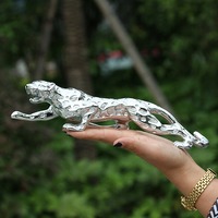 Statues d'animaux en or et argent 2026 pour la décoration intérieure, sculpture de tigre et de léopard en résine artisanale