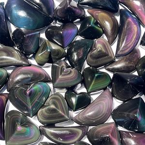 Vente en gros de bijoux en cristal de guérison en obsidienne naturelle colorée, faits à la main, pour femmes, animaux religieux pour la Saint-Valentin - Product Image 3