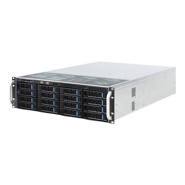 OEM R4424 4U ATX Server Case with Fan 24 Hot-Swappable SATA/SAS Drive Bay Rackmount Rack 24 Hot-Swappable Hard Drive Slots