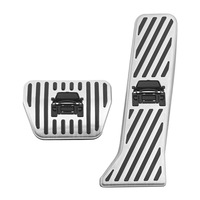 Applicable aux pédales d'accélérateur et de frein antidérapantes en acier inoxydable ICAUR V27, emblème de voiture coloré en forme d'œuf, accessoires de modification
