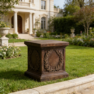 Colonne décorative en résine pour jardin, motif <span class=keywords><strong>laurier</strong></span>, style européen, fontaine de cour, faite à la main et peinte à la main, pour dropshipping - Product Image 6