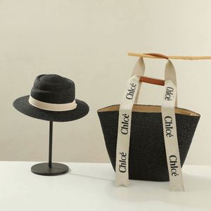 Sombreros de Papel Casuales de Moda para Viajes de Verano a la Playa, con Bolsa, Conjunto de Sombrero de Papel y Bolso de Diseño para Mujer - Product Image 3