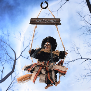 Accessoires d'Halloween, balai volant de sorcière, décoration suspendue, fantôme, <span class=keywords><strong>maison</strong></span> <span class=keywords><strong>hantée</strong></span>, scène nocturne, horreur, charme effrayant de sorcière suspendu - Product Image 4