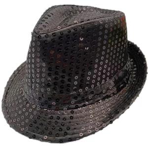 Chapeaux de jazz de fête pour femmes et hommes, chapeaux de scène rayés à paillettes, de <span class=keywords><strong>sport</strong></span>, de plage, d'affaires décontractés, vente en gros - Product Image 6