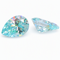 Moissanite en forme de goutte d'eau, 0,5-6 carats, bleu marine naturel, certifiée GRA, créée en laboratoire, vente en gros, en stock, prête à être montée, bijoux fins