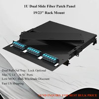 High Density 4U 19 Inch Fixed 96 Core Fiber Optic Patch Panel High Quality Data Center ODF Solutions LC/SC/MPO/ST/FC Patch Cord
