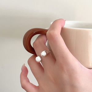 Silver Ruitai S925 Sterling Silver Geometric <b>Ring</b> Open Design Unisex Fashion Jewelry Gift - Product Image 1