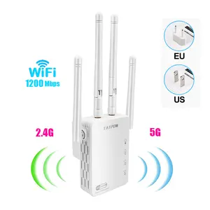 1200Mbps WiFi Repeater Dualband Wifi Signal extender Booster 4 Antennen Wifi Repeater 1200Mbps 4G Kabellos Range Extender